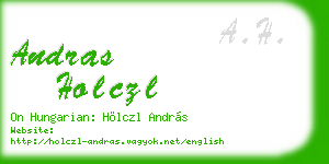 andras holczl business card