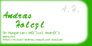 andras holczl business card